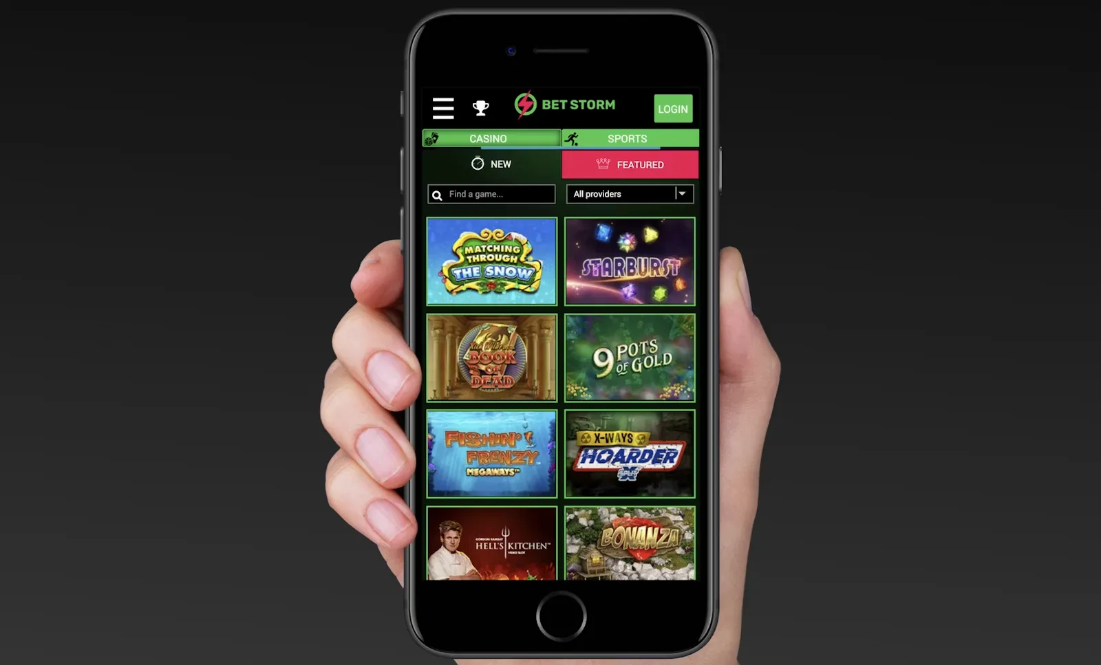 BetStorm Casino App Screenshot